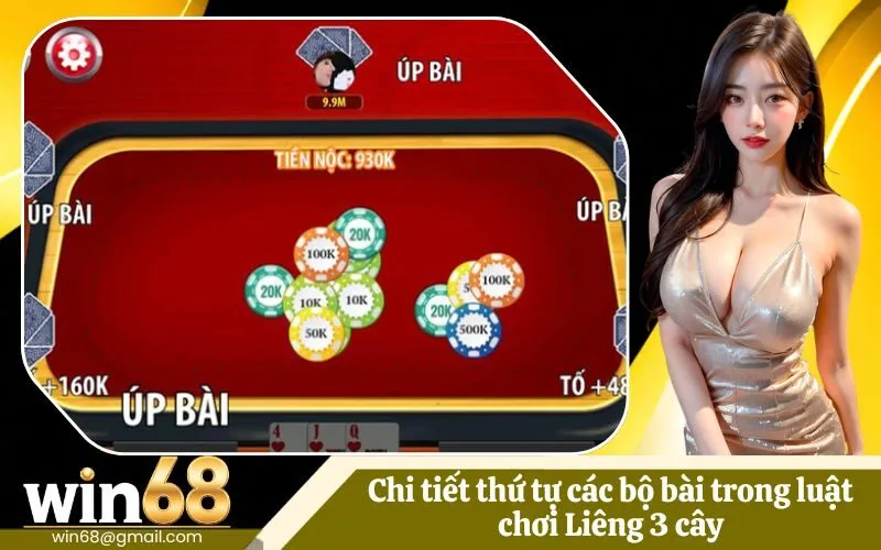 Chi tiết thứ tự các bộ bài trong luật chơi Liêng 3 cây