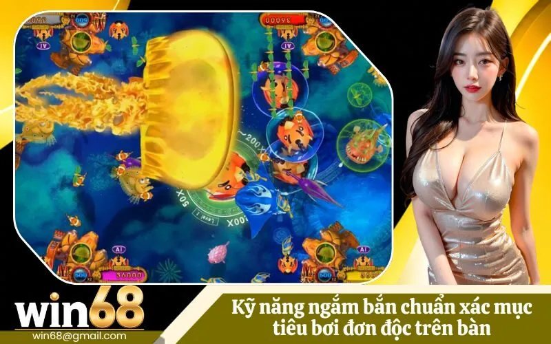 Kỹ năng ngắm bắn chuẩn xác mục tiêu bơi đơn độc trên bàn